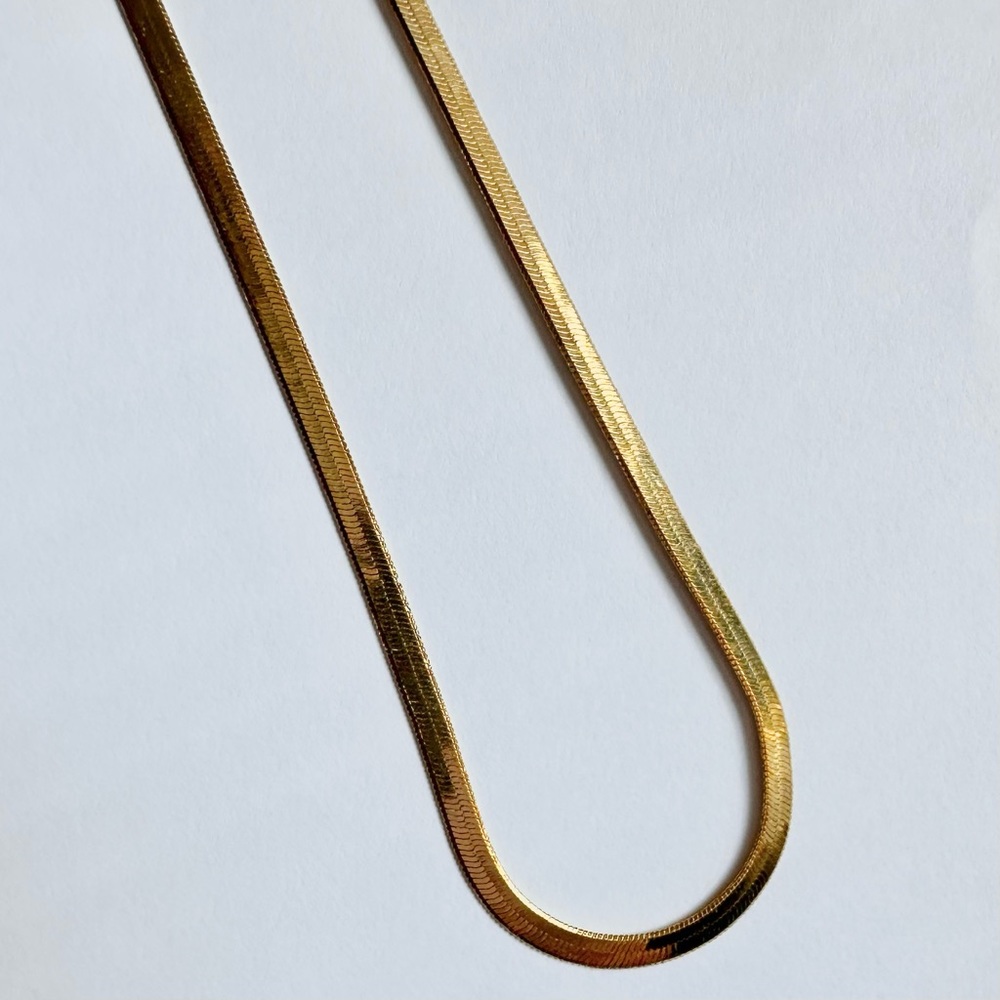 Jordan Road Cairo Thin Necklace, 14k Gold Plated Brass